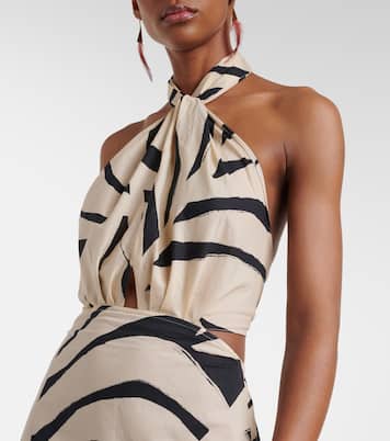 Abito lungo in cotone con cut-out | Johanna Ortiz