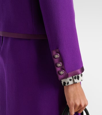 DG satin-trimmed wool-blend crêpe jacket | Dolce&Gabbana