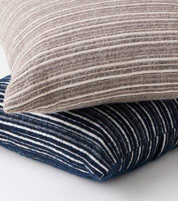 Gurghi striped wool and cotton cushion | The House of Lyria