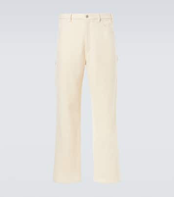 Wool tweed wide-leg pants in white - Auralee | Mytheresa