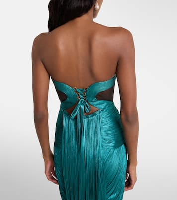 Robe bustier longue Caly en soie | Maria Lucia Hohan