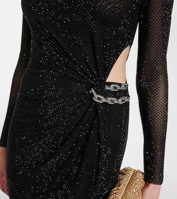 Maxikleid aus Mesh mit Kristallen | Self-Portrait