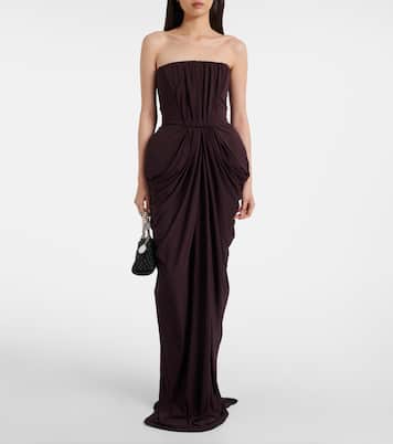 Strapless crêpe jersey gown | Stella McCartney