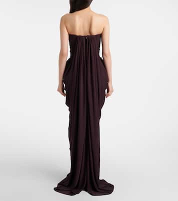 Strapless crêpe jersey gown | Stella McCartney