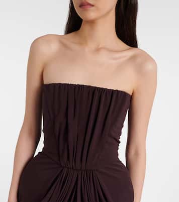 Strapless crêpe jersey gown | Stella McCartney