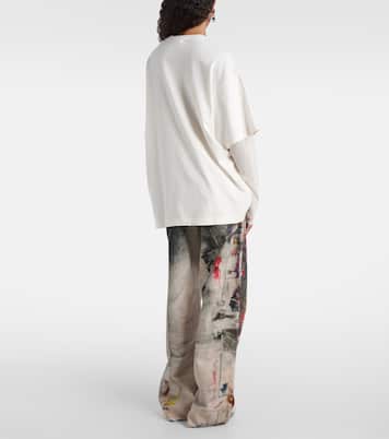 Camiseta de jersey de algodón estampada | Acne Studios