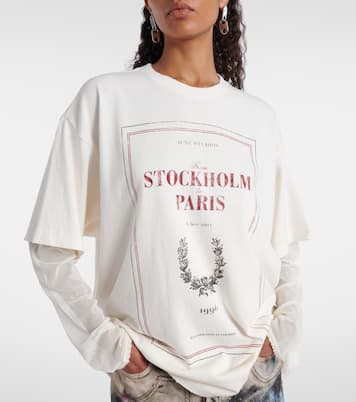 Camiseta de jersey de algodón estampada | Acne Studios