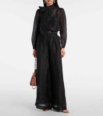 Blusa in lino e seta a pois | Zimmermann