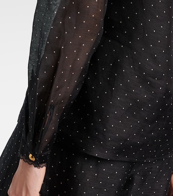 Blusa in lino e seta a pois | Zimmermann
