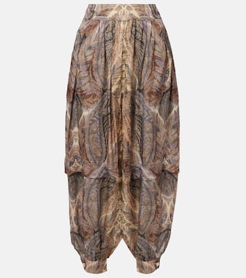 Hypnotic paisley silk tapered pants | Zimmermann