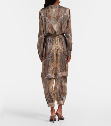 Hypnotic paisley silk tapered pants | Zimmermann