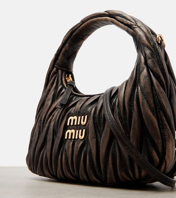 Wander Small matelassé leather tote bag | Miu Miu