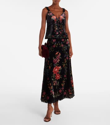 Maxirock aus Samt | Farm Rio