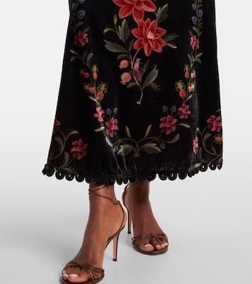 Maxirock aus Samt | Farm Rio