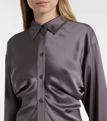 Hemdblusenkleid aus Satin | Toteme