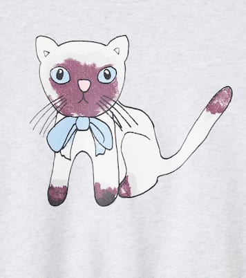 Siamese printed cotton sweatshirt | Mini Rodini