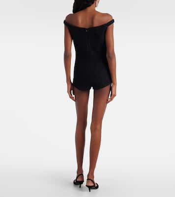 Off-shoulder romper | Self-Portrait