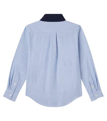 Camicia Polo Bear in cotone con ricamo | Polo Ralph Lauren Kids