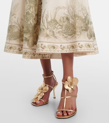 Orchid 85 metallic leather sandals | Zimmermann