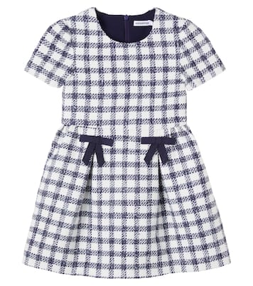 Robe en bouclé à carreaux | Self-Portrait Kids