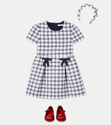 Robe en bouclé à carreaux | Self-Portrait Kids