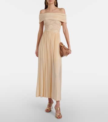Rebellion off-shoulder jersey maxi dress | Zimmermann