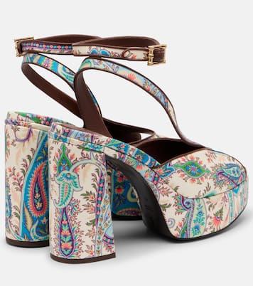 120 paisley canvas platform sandals | Etro