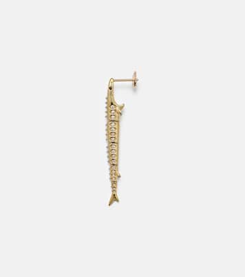 Marlin Gm 9kt gold single earring with diamonds | Yvonne Léon