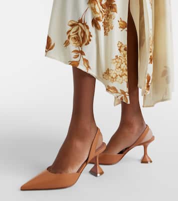 Slingback-Pumps Holli 70 aus Leder | Amina Muaddi