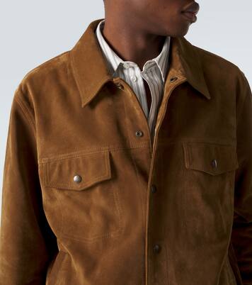 Giacca blouson in suede | Saint Laurent