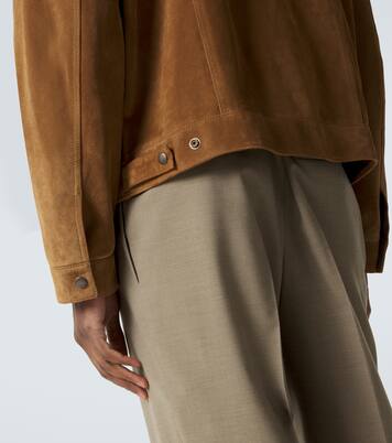 Giacca blouson in suede | Saint Laurent