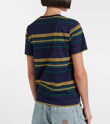 Striped cotton jersey T-shirt  | Miu Miu