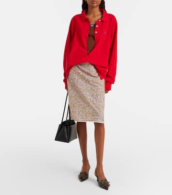 Bow-detail leather slingback pumps | Prada