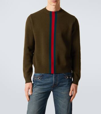 Pullover Web Stripe aus Wolle | Gucci