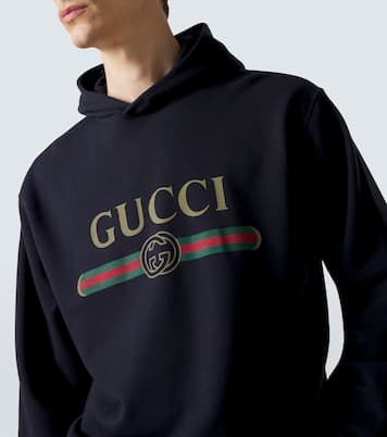 Sweat-shirt à capuche en coton et cachemire | Gucci
