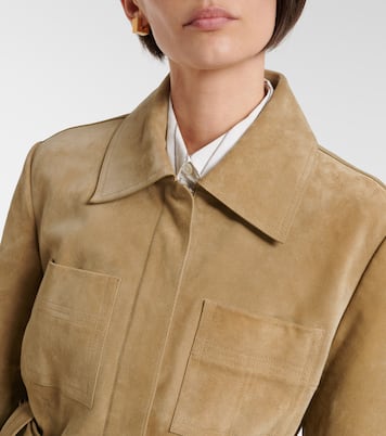 Belted suede jacket | Tory Burch