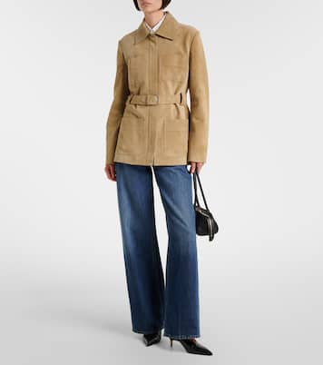 Belted suede jacket | Tory Burch