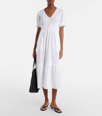 Robe midi Rivelle en coton | Velvet