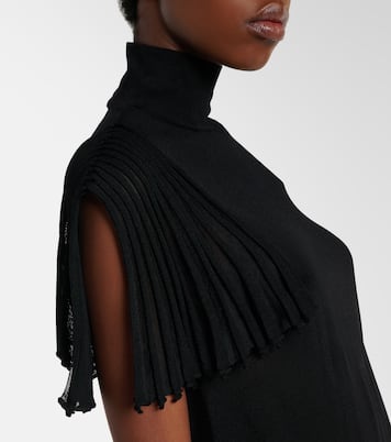 Semi-sheer turtleneck top | Alaïa