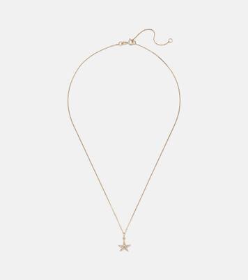 Collier Lucky Starfish en or 14 ct et diamants | Stone and Strand