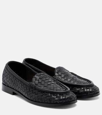 Silenzio Intrecciato leather loafers | Bottega Veneta