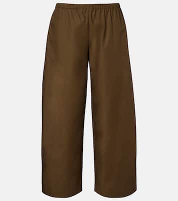 Roma cotton poplin wide-leg pants | Khaite