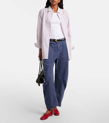 Shon cotton barrel-leg pants | Nili Lotan