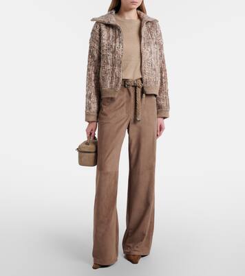 Lurex® 캐시미어 실크 블렌드 티셔츠 | Brunello Cucinelli