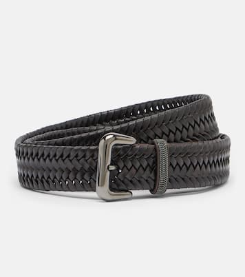 Monili braided leather belt | Brunello Cucinelli