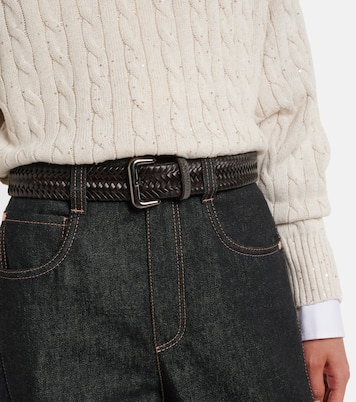 Monili braided leather belt | Brunello Cucinelli