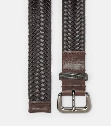 Monili braided leather belt | Brunello Cucinelli