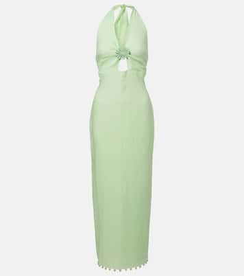 Orly halterneck linen midi dress | Cala de la Cruz