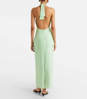 Orly halterneck linen midi dress | Cala de la Cruz