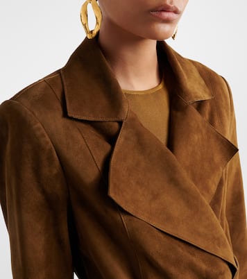 Winona belted suede wrap coat | Nour Hammour